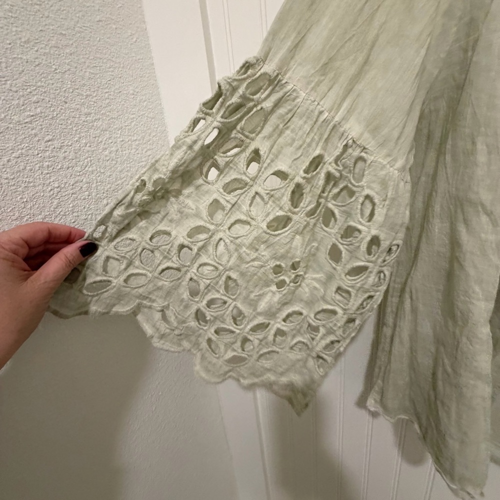 Ruby Yaya Off-Shoulder Blouse with Eyelet Sleeves boho romantic - Picture 3 of 8